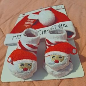Christmas Baby Hat& Socks Set